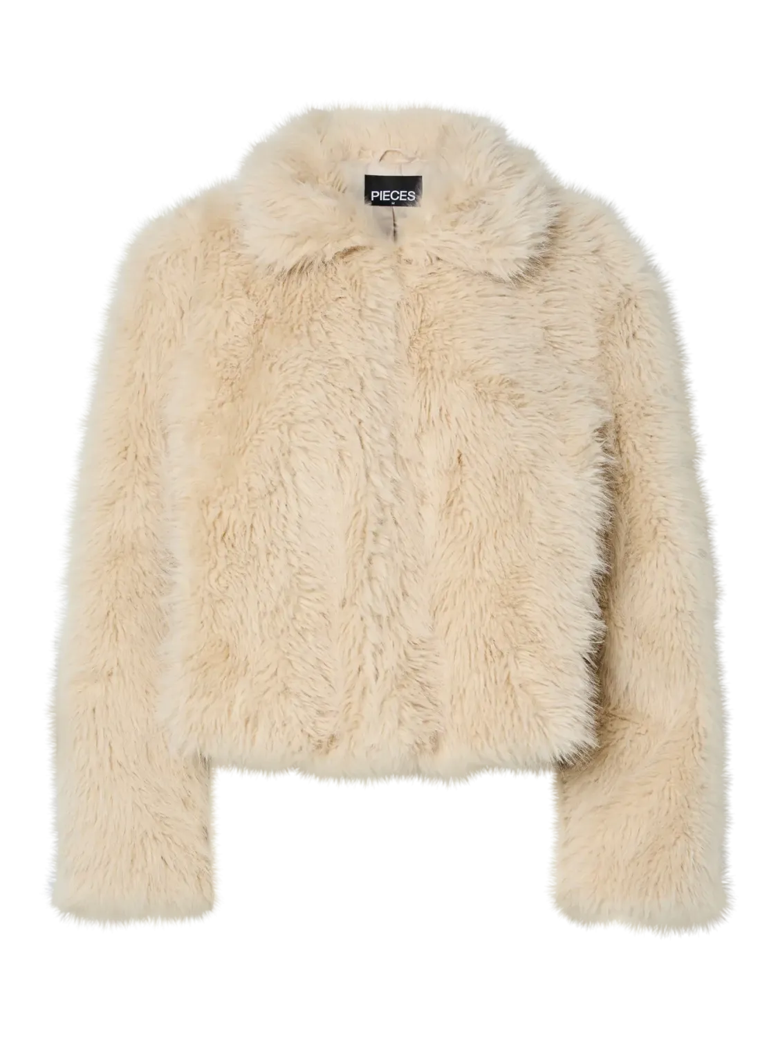 Pieces PCJILLA SHORT FLUFFY JACKET Birch 17159054