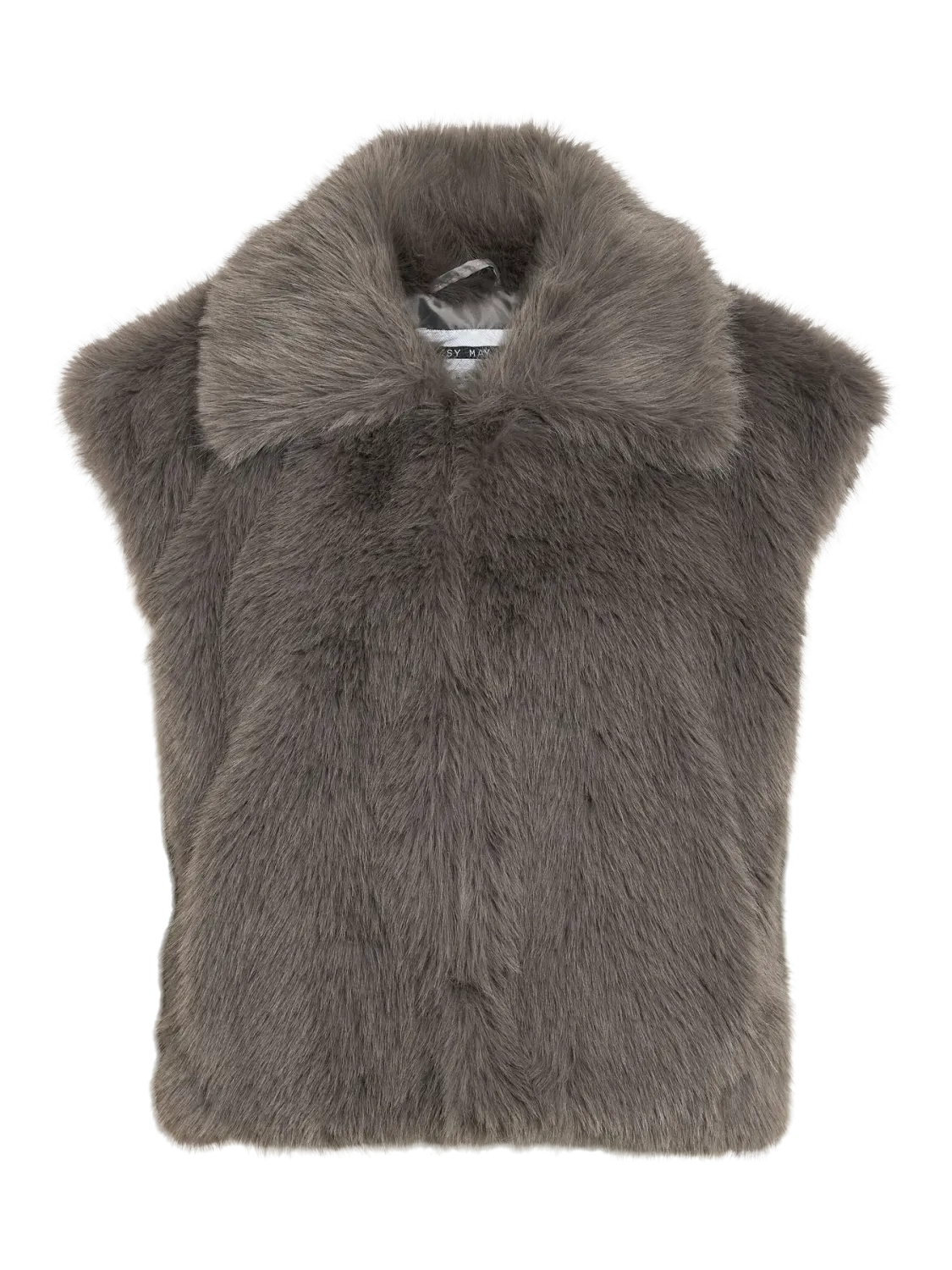 Noisy May NMEVIE FUR VEST Charcoal Gray 27034858