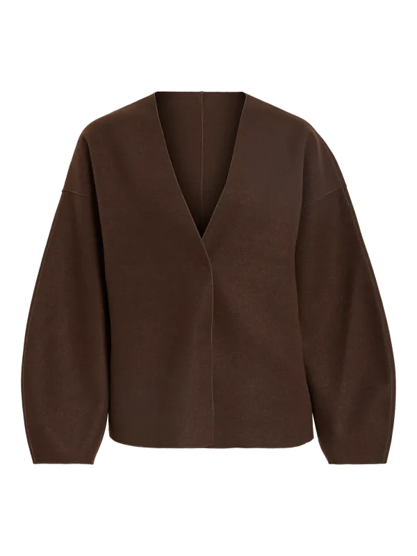 Vila VIJUICE LOOSE L/S JACKET - NOOS Coffee Bean 14101198