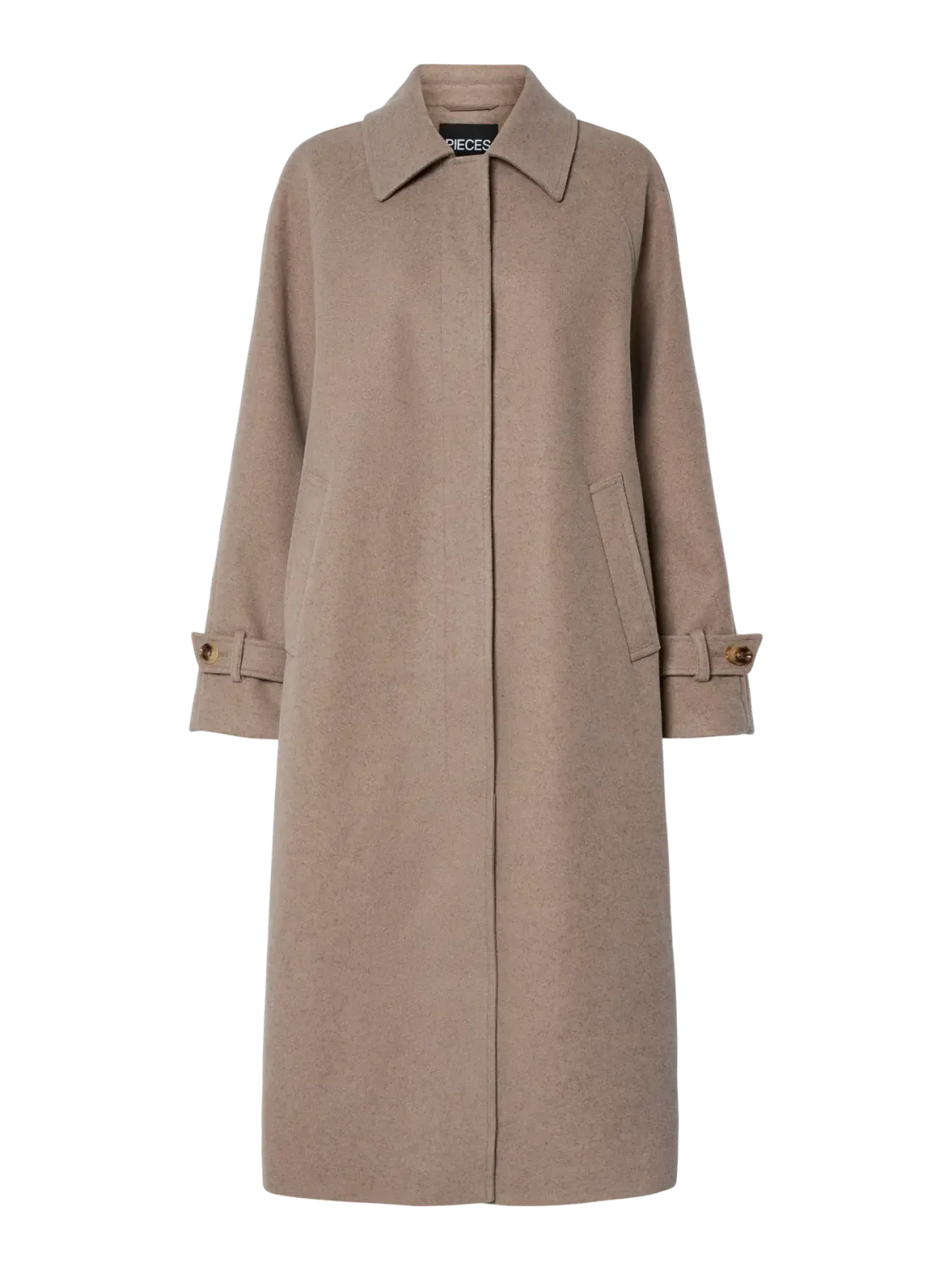 Pieces PCJOELLA COAT Taupe Gray/Melange 17158950