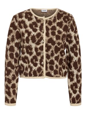 Noisy May NMSILLE L/S KNIT CARDIGAN Humus/morel 27035962