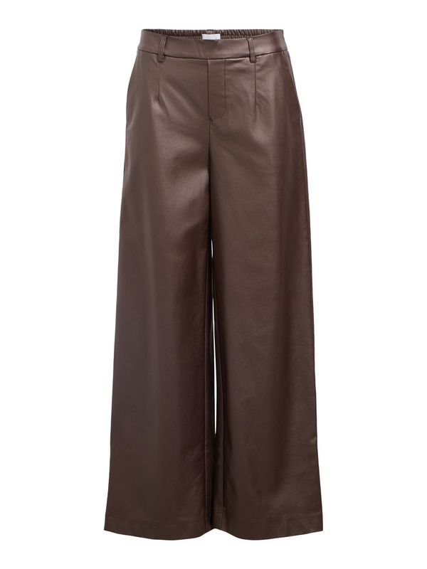 Object OBJMELBA LISA WIDE COATED PANT NOOS Seal Brown 23045831