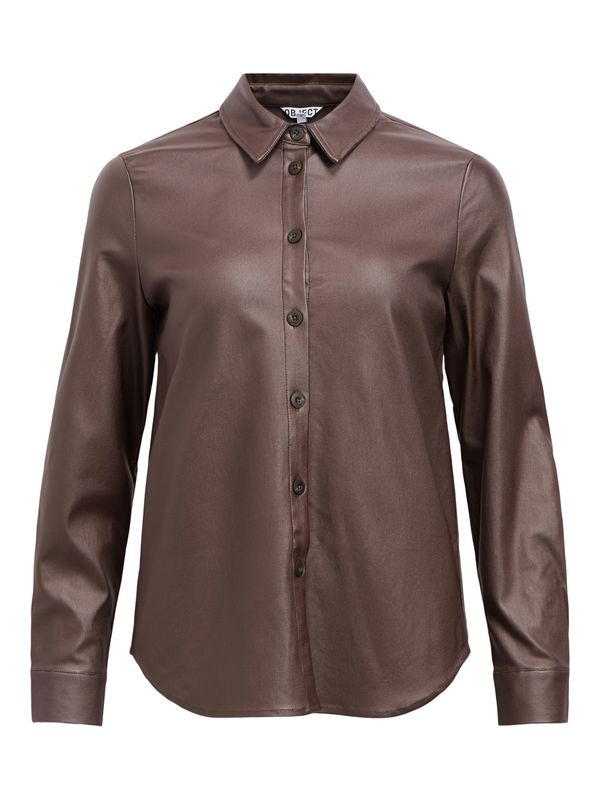 Object OBJMELBA RE LS SHIRT NOOS Seal Brown 23046910