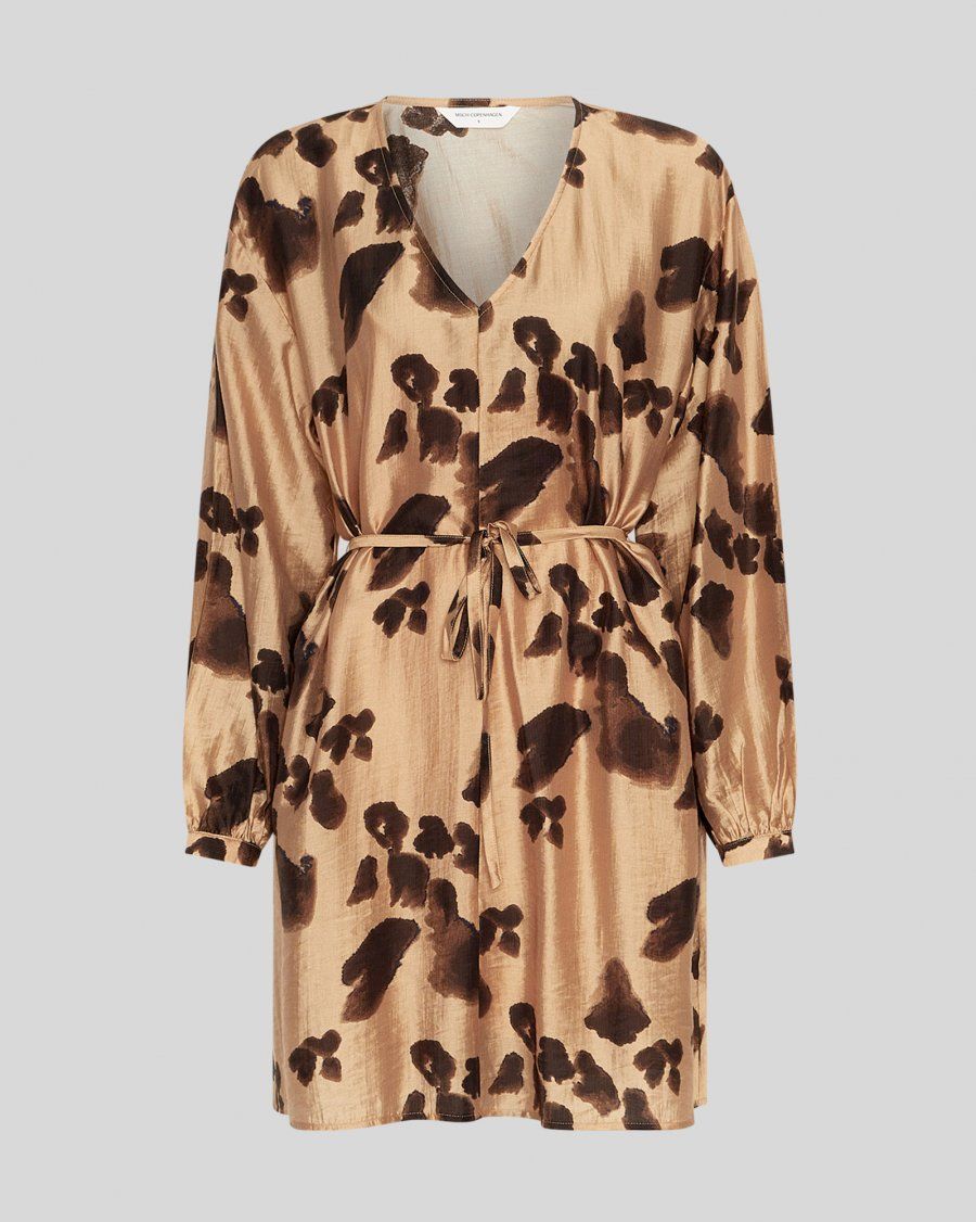 MSCH Copenhagen MSCHNilla Romina Short Dress AOP ICED COFFEE LEO 19462 MSCH Copenhagen MSCHNilla Romina Short Dress AOP ICED COFFEE LEO 19462