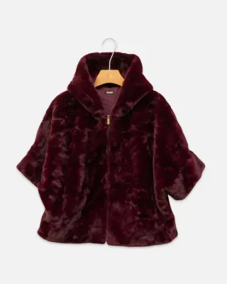 Teatro faux fur bontje Burgundy Celia Teatro faux fur bontje Burgundy Celia