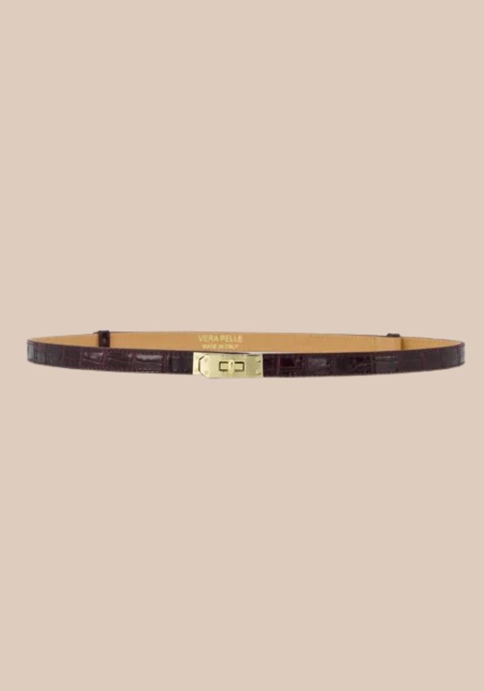 Teatro verstelbare riem Croco Burgundy Garcia