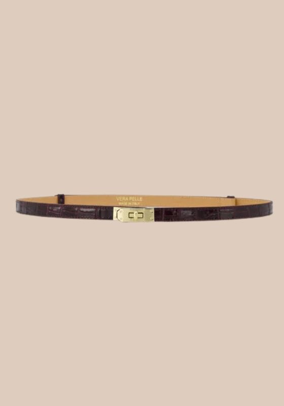 Teatro verstelbare riem Croco Burgundy Garcia