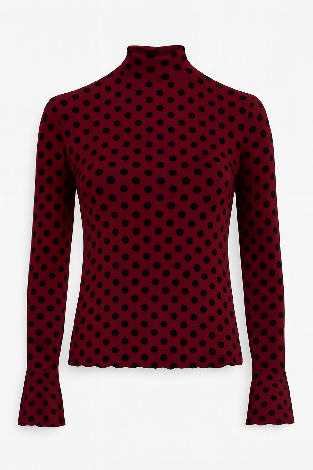 Ambika top polka dot burgundy Kaya- Polka dot