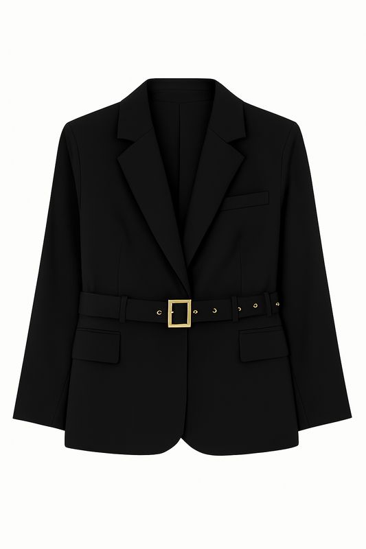 Ambika blazer met riem black Mare-2