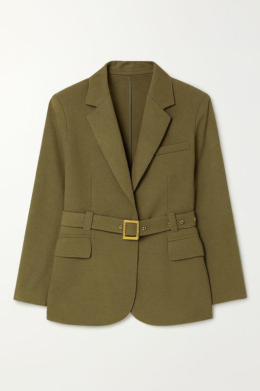 Ambika blazer met riem army Mare-2