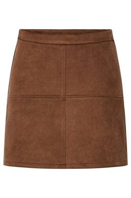 Pieces PCRAKEL BRUSHED HW MINI SKIRT Downtown Brown 17161631