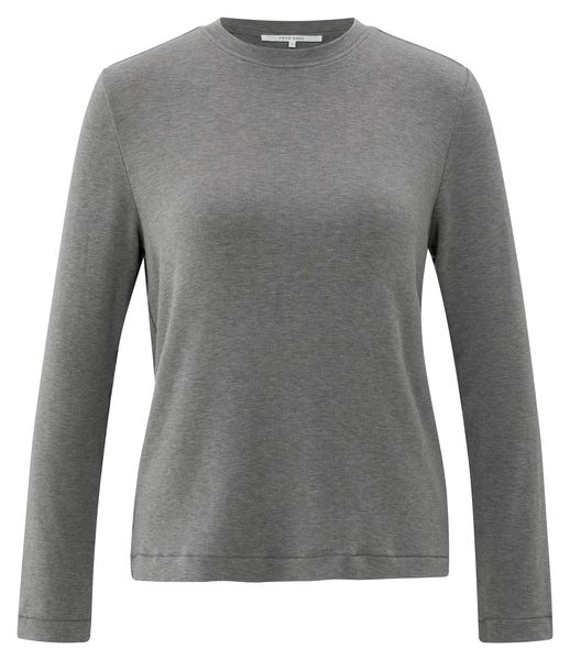 YaYa Heavyweight jersey top TAUPE GREY MELANGE 01-709330-510