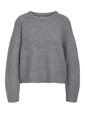 Noisy May NMDOLLY L/S O-NECK KNIT FWD NOOS Medium Grey Melange 27034805 Noisy May NMDOLLY L/S O-NECK KNIT FWD NOOS Medium Grey Melange 27034805
