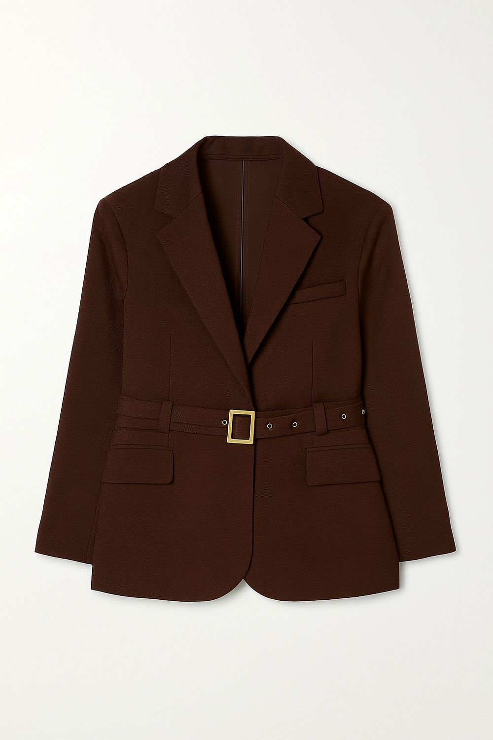 Ambika blazer met riem bruin Mare-2