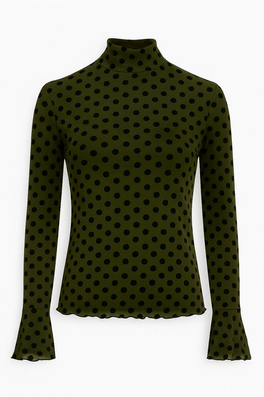 Ambika top polka dot groen Kaya- Polka dot