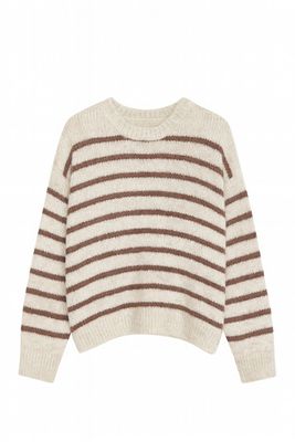 Nameless Trui met streep Creme/Bruin YP1837