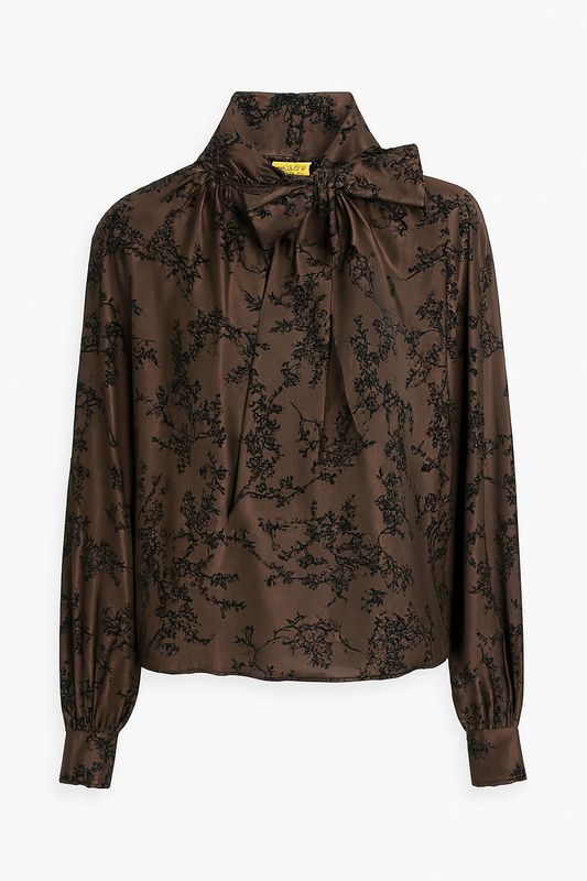 Basements blouse met print bruin H4220-Q73