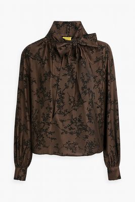 Basements blouse met print bruin H4220-Q73