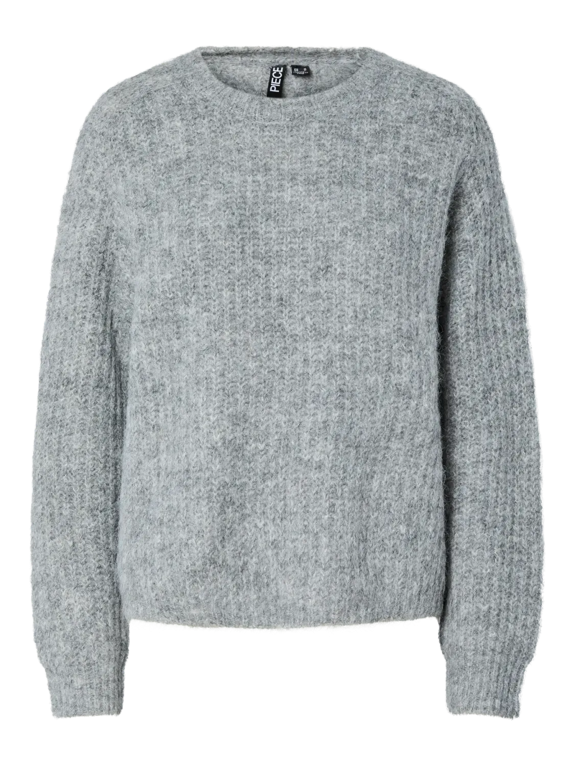 Pieces PCCLEO LS O-NECK CHUNKY KNIT NOOS B: Medium Grey Melange 17158925