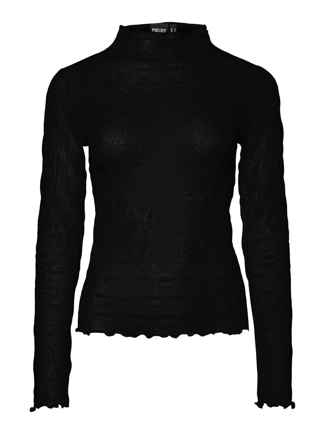 Pieces PCRIYA LS MOCKNECK TOP JRS Black 17161798 Pieces PCRIYA LS MOCKNECK TOP JRS Black 17161798