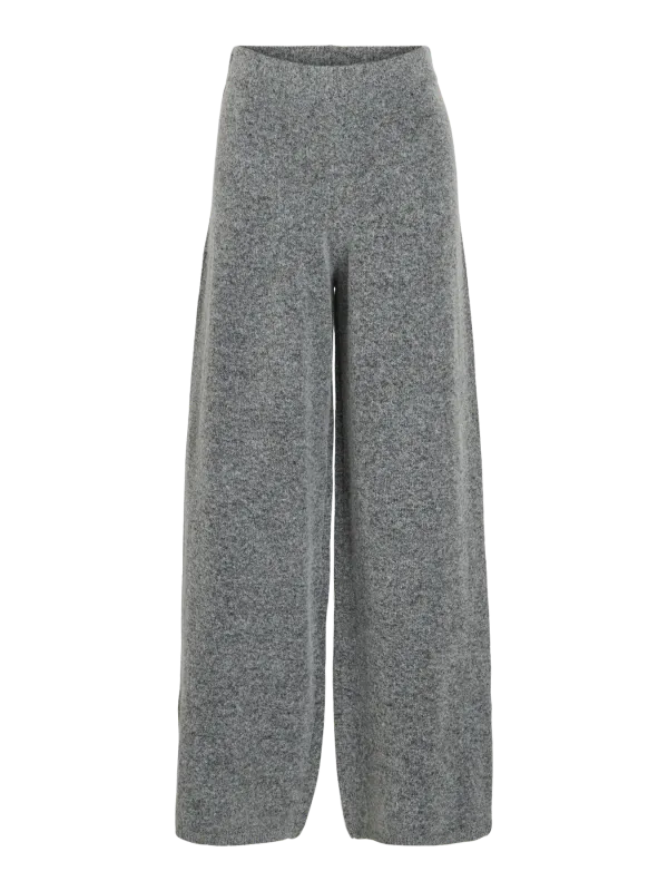Vila VICASTI BUTTON KNIT PANTS Medium Grey Melange 14111872