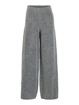 Vila VICASTI BUTTON KNIT PANTS Medium Grey Melange 14111872