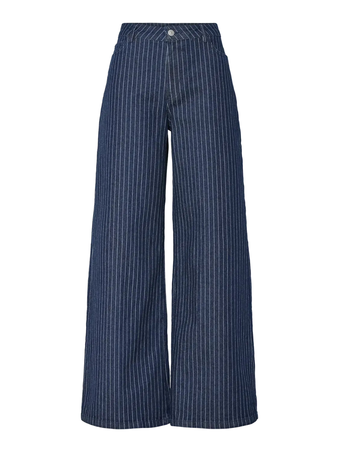 Pieces PCROSE MW WIDE DENIM JEANS Dark Blue Denim/PINS 17162248