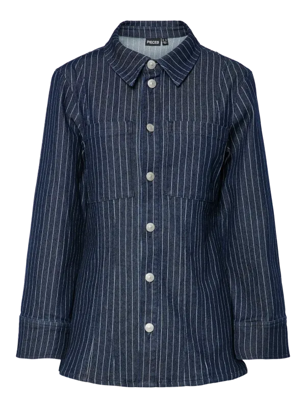 Pieces PCROSE LS DENIM SHIRT 184060001 17162246