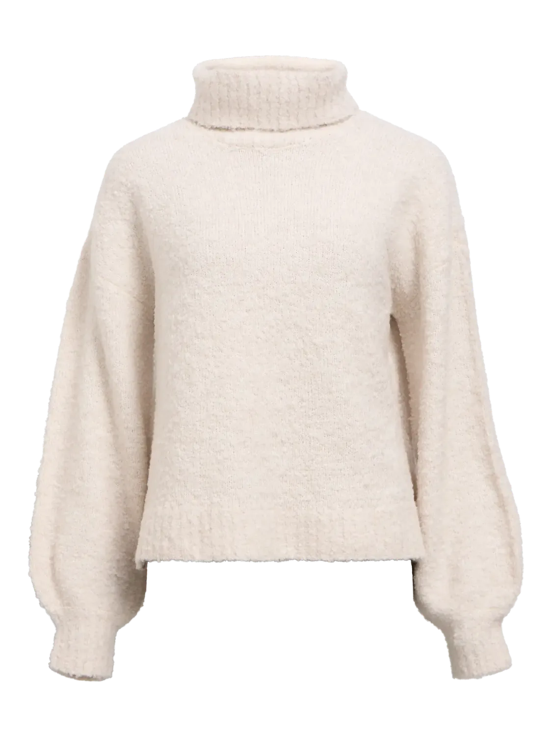 Object OBJKIMIA L/S LO KNIT PULLOVER 141 White Sand/Multi col 23047267