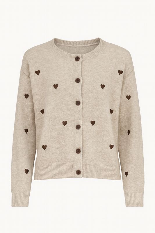 Blush Vest Hartjes Beige SH683V