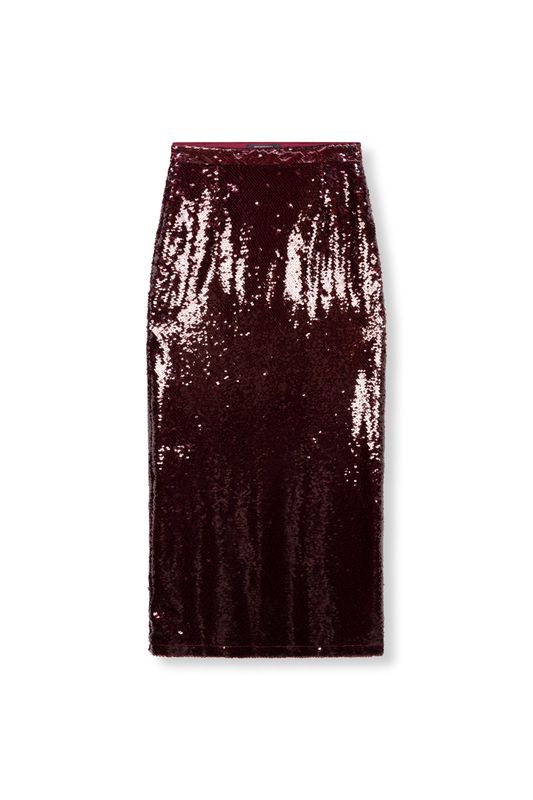 Refined Department BEAU woven sequin maxi skirt Bordeaux R2511268816