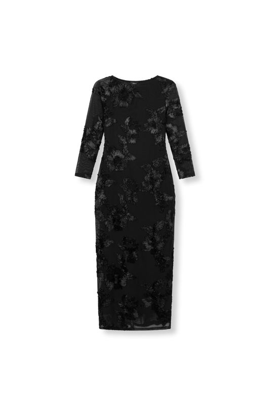 Refined Department LIV knitted flower dress black R2511349830