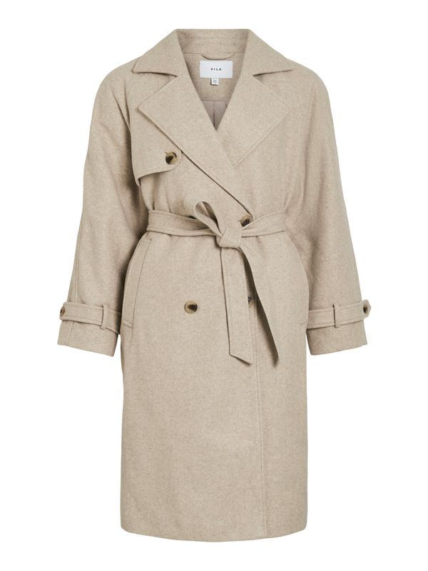 Vila VIQUINN L/S COAT Natural Melange 14107694