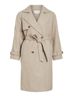 Vila VIQUINN L/S COAT Natural Melange 14107694