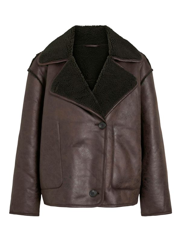 Vila VIKADERA L/S SHEARLING JACKET OTW Demitasse 14111822