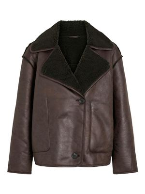 Vila VIKADERA L/S SHEARLING JACKET OTW Demitasse 14111822