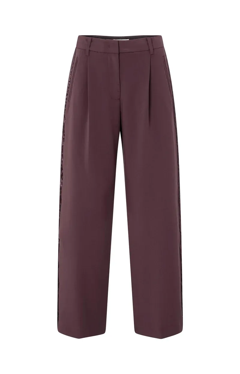 YaYa Trousers with satin side tape FUDGE PURPLE 01-301230-511