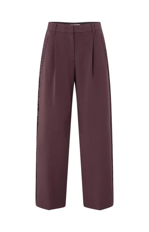 YaYa Trousers with satin side tape FUDGE PURPLE 01-301230-511