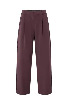 YaYa Trousers with satin side tape FUDGE PURPLE 01-301230-511 YaYa Trousers with satin side tape FUDGE PURPLE 01-301230-511