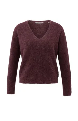 YaYa Soft sweater with V-neck FUDGE PURPLE 01-000536-511 YaYa Soft sweater with V-neck FUDGE PURPLE 01-000536-511
