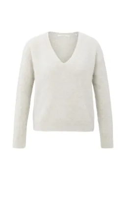 YaYa Soft sweater with V-neck CLOUD GREY 01-000536-511 YaYa Soft sweater with V-neck CLOUD GREY 01-000536-511