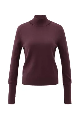 YaYa Sweater with cut-out neckline FUDGE PURPLE 01-000532-511 YaYa Sweater with cut-out neckline FUDGE PURPLE 01-000532-511