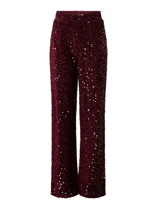 Pieces PCKAM HW WIDE PANT JRS BC Tawny Port/Tawney po 17132964