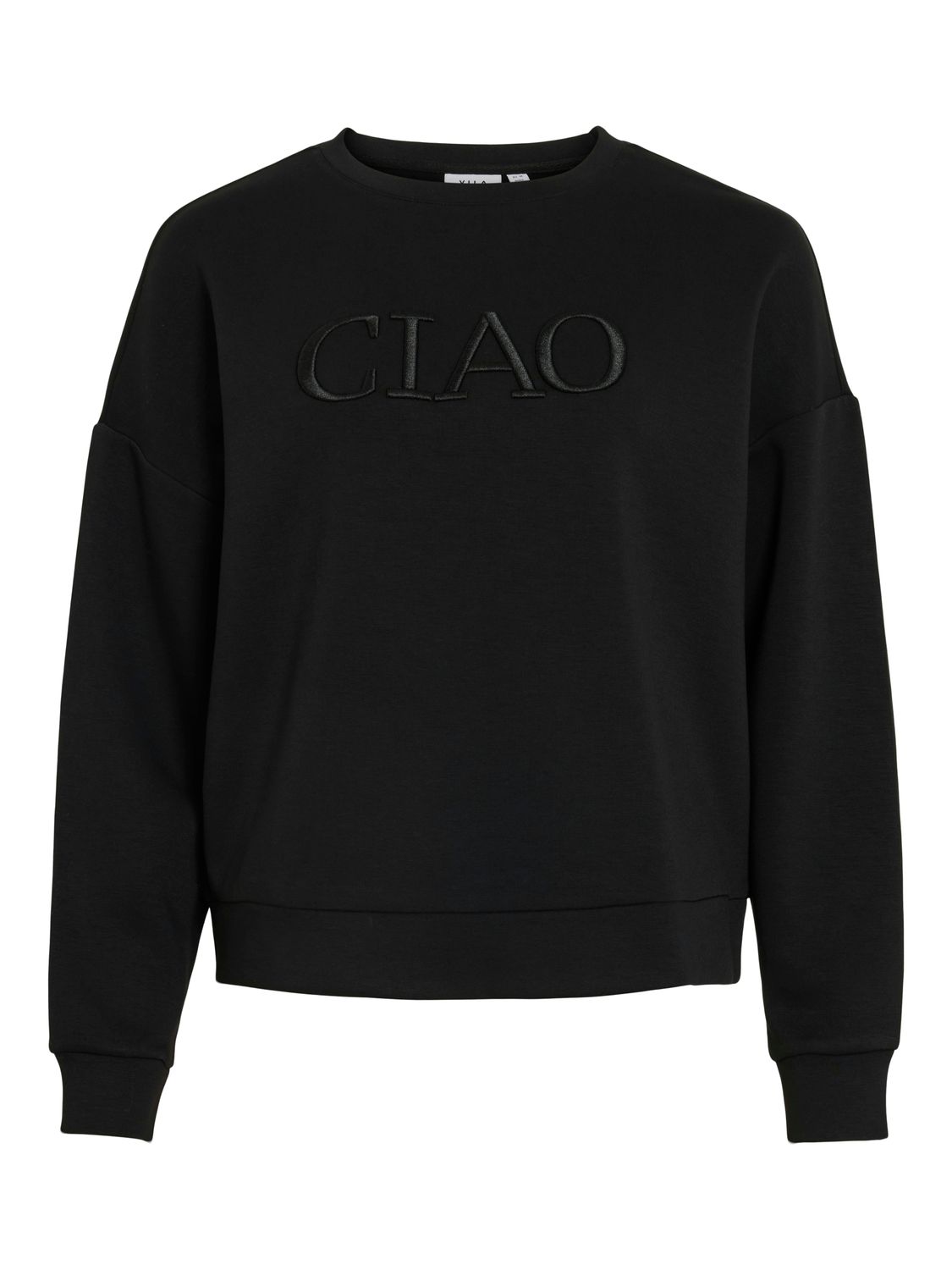 Vila VIREFLECT CIAO EMB L/S SWEAT TOP/LC Black Beauty 14112526