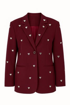 Ambika colbert met hartjes BURGUNDY isabelle
