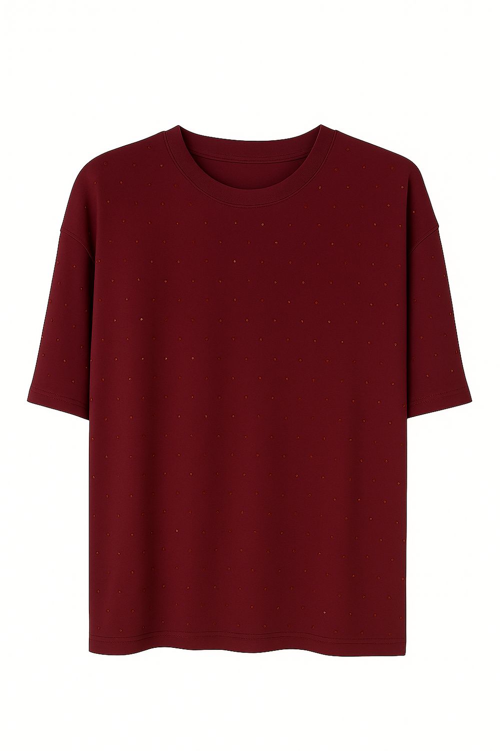 Ambika t-shirt met steentjes Bordeaux Intissar