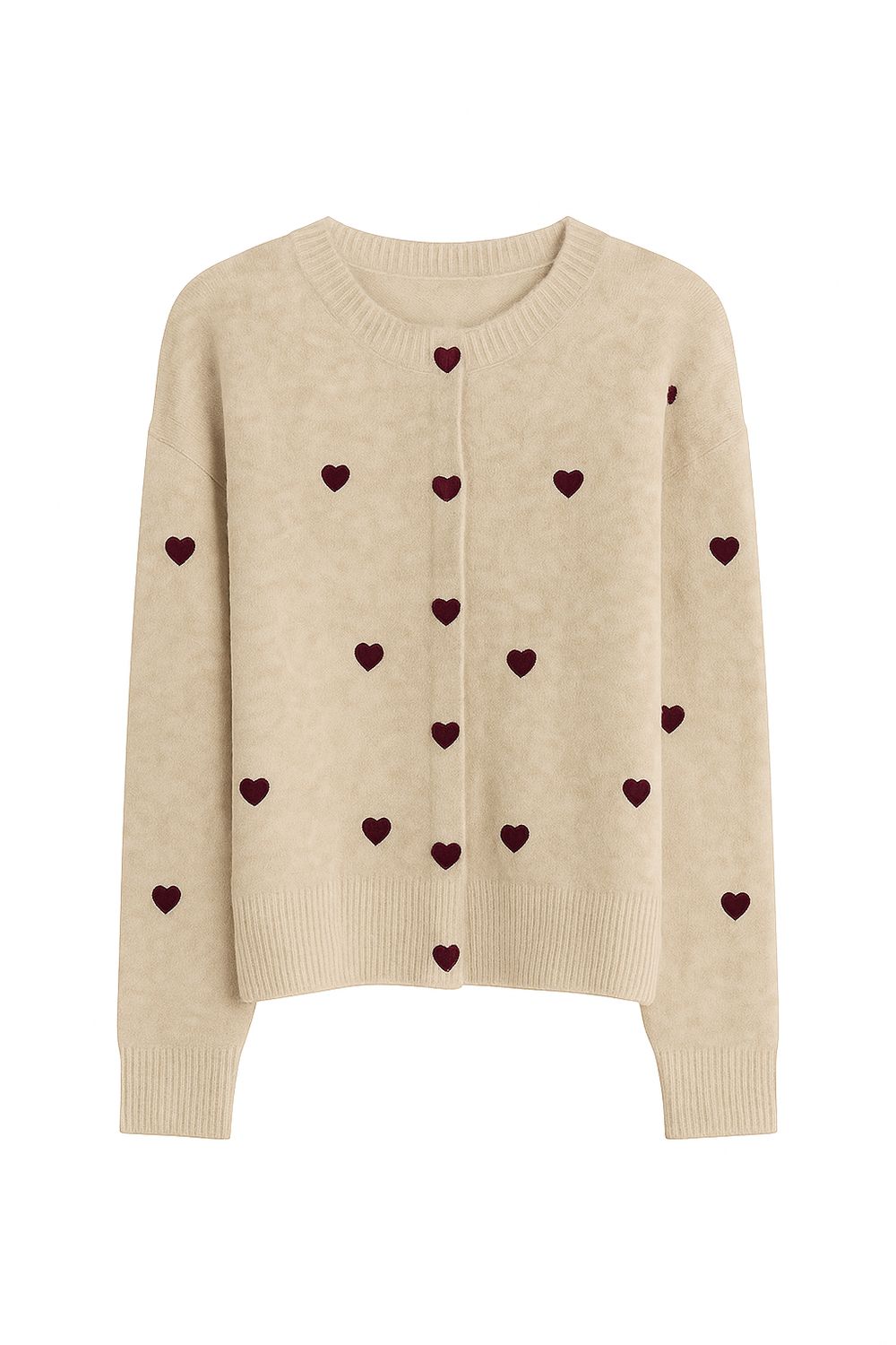 Blush Vest Hartjes Beige/Bordeaux SH683V