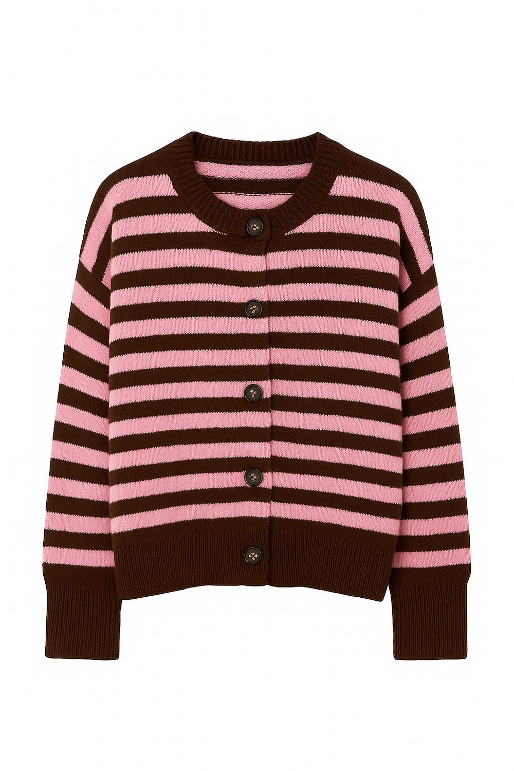 Sophie & Me Vest Streep Coffee/Pink 7016