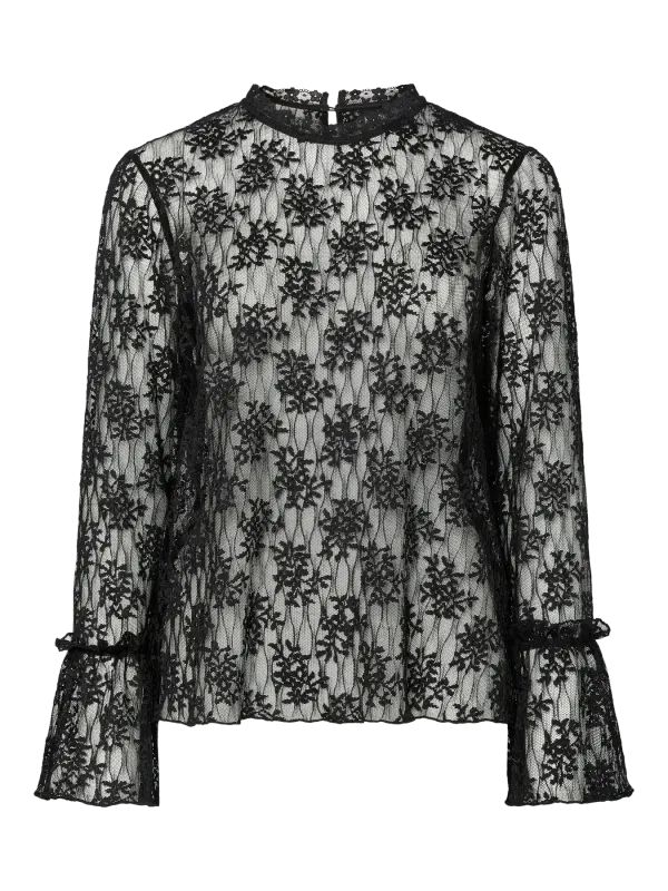 Pieces PCREMMA LS TOP JRS Black 17162410