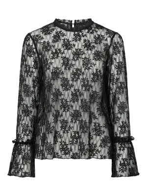 Pieces PCREMMA LS TOP JRS Black 17162410